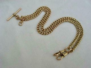 Extra Long 9ct Solid Gold Antique Albert Watch Chain/Necklace.  52.  9 gms. 3