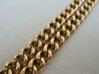 Extra Long 9ct Solid Gold Antique Albert Watch Chain/Necklace.  52.  9 gms. 7