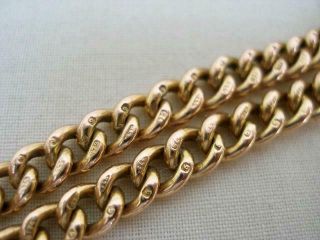 Extra Long 9ct Solid Gold Antique Albert Watch Chain/Necklace.  52.  9 gms. 8