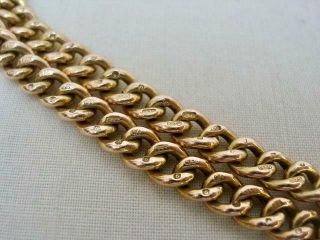 Extra Long 9ct Solid Gold Antique Albert Watch Chain/Necklace.  52.  9 gms. 9
