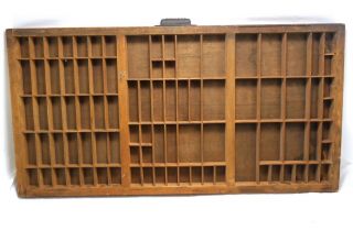 Vintage Hamilton Printers Type Set Cabinet Drawer Tray Wood 32 " X 16.  5 " X 1.  5 "