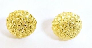 18 K Yellow Gold Authentic Vintage Signed Tiffany & Co Earrings 8.  6 Gr.  Ex.  Cond