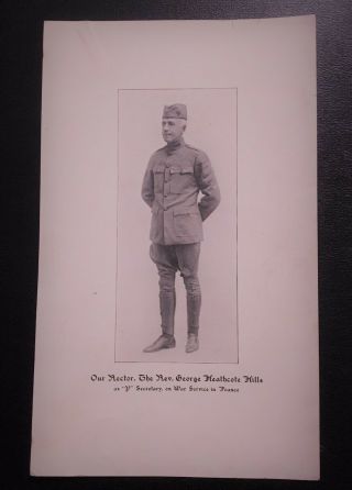 1918 Military Photo Of Rev.  George Heathcote Mills