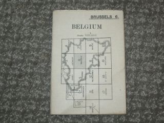 Ww1 Wwi Great Britain British Map Belgium Brussels 6 1/100,  000 1910