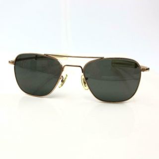 Vintage American Optical 12k Gold Filed Aviator Sunglasses 5 1/2