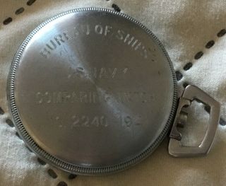 16 Size Ww2 Vintage U.  S.  Navy Keystone Military Pocket Watch Case