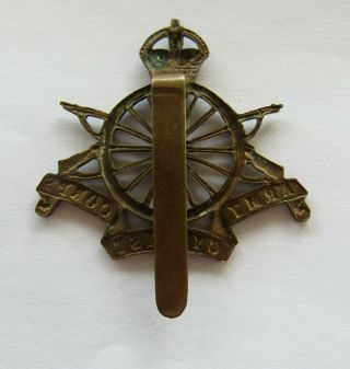 WWI Army Cyclist Corps Cap Badge 16 Spoke Old Military Insignia British RARE 2