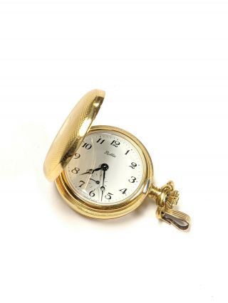 ROLLIE BY AREO POCKET WATCH PENDANT INCABLOC SWISS 17 JEWELS MINI HUNTER runs 2