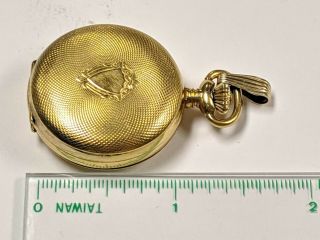 ROLLIE BY AREO POCKET WATCH PENDANT INCABLOC SWISS 17 JEWELS MINI HUNTER runs 6