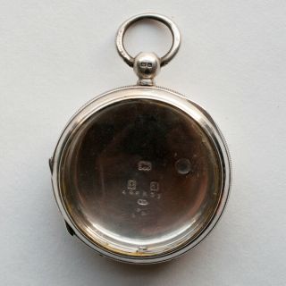C.  1816 English Sterling Silver Hallmark Pocket Watch Case 18 Size Hand Engraved