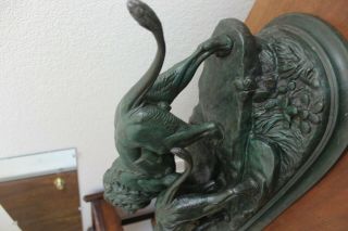 “Lion & Lioness” French Antique Bronze Sculpture by Paul Edouard Delabrierre 7