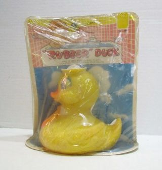 Rubber Duck Vinyl Squeeze Toy By Sanitoy Vintage C.  1970 