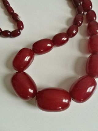 Huge Antique Cherry Amber Bakelite Faturan 85g 6