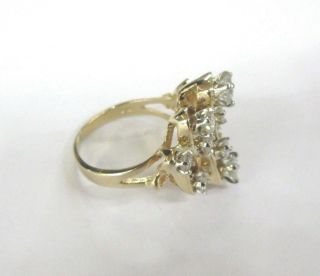 Vintage 14K Gold - 12 DIAMOND RING - 1.  50 TCW - 6.  5 - Appraisal - Estate 10