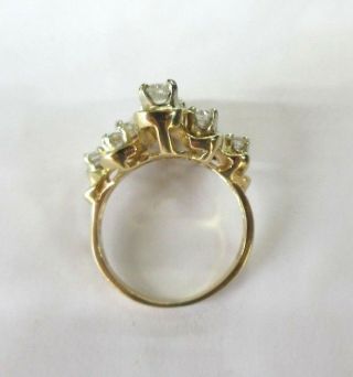 Vintage 14K Gold - 12 DIAMOND RING - 1.  50 TCW - 6.  5 - Appraisal - Estate 12