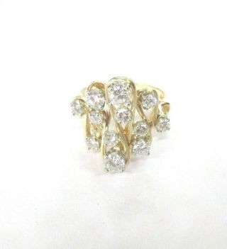Vintage 14K Gold - 12 DIAMOND RING - 1.  50 TCW - 6.  5 - Appraisal - Estate 6