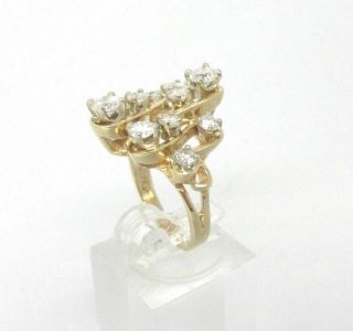 Vintage 14K Gold - 12 DIAMOND RING - 1.  50 TCW - 6.  5 - Appraisal - Estate 7