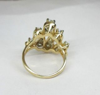 Vintage 14K Gold - 12 DIAMOND RING - 1.  50 TCW - 6.  5 - Appraisal - Estate 8
