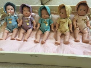 Madame Alexander Vintage Baby Dolls - Dionne Quintuplets,  Dr.  Defoe,  Nurse,  Orig