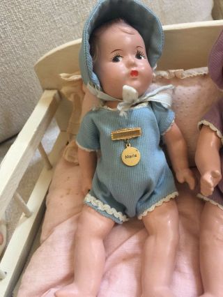 MADAME ALEXANDER VINTAGE BABY DOLLS - DIONNE QUINTUPLETS,  Dr.  Defoe,  Nurse,  orig 4