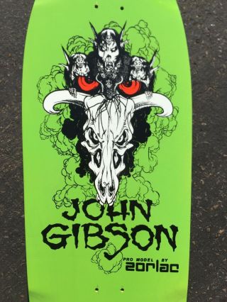 Nos Vintage 1984 Zorlac John Gibson Cow Skull 1st Gen Rare Skateboard