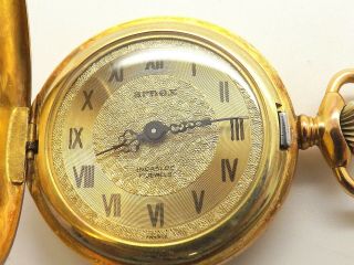 Vintage Arnex Mini Pocket or Pendant Watch W/ Chain 17 Jewel Incabloc Movement 4