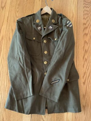 Wwii 3rd Infantry Division Tunic,  Theater Made Patch,  Ww2,  Named,  Ike Jacket