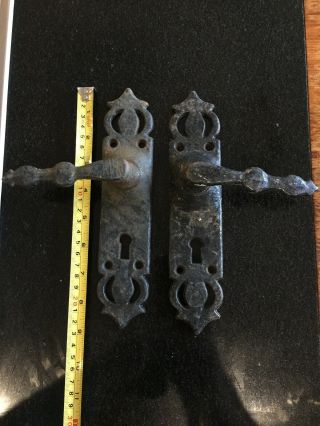 Vintage Antique Cast Iron Reclaimed Door Handles