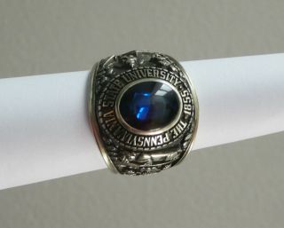 Vintage … 1970 Penn State Class Ring.  Balfor 10k White Gold.  28g
