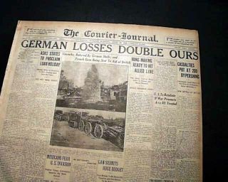 Battle Of Seicheprey France 1st American Fight 1918 World War I Wwi Newspaper