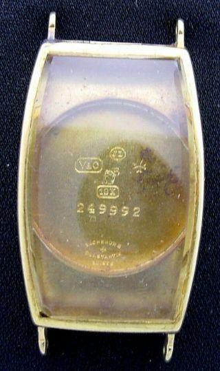 18k Gold Vacheron & Constantin Antique Tank Watch Case,  Crystal - Vintage