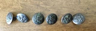 Set Of 6 - Us Army Wwi Uniform Button Set - Small Size For Pockets / Shoulders