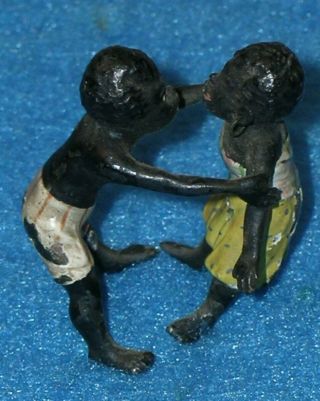 Antique Cold Painted Vienna Bronze Figure African American Dancing Couple
