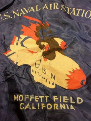 3 Of 6,  Rare Wwii Us Naval Air Station Pillowcase Moffett Field (devil On Bomb)