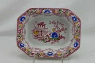 Cleopatra Francis Morley Pink Antique 19th Century Vegetable Bowl 8 1/2 "