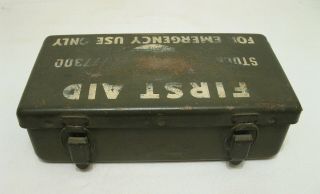 WW2 U.  S.  Army Jeep First Aid Kit 12 Unit Motor Vehicle 7