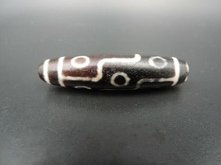 Antique Tibetan Old Agate Dzi Bead for Amulet Pendant 9 Eyes Dzi Bead A 4