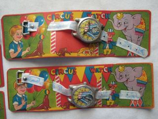 5 - Toy Circus Watches - Still on Cards / Great Graphics - NOS 4