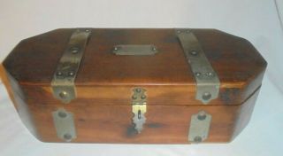 Vintage Antique Wood Jewelry Makeup Case Box Mcgraw Box