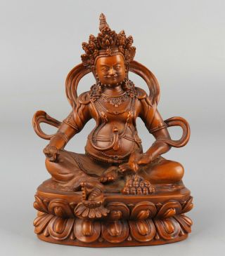 Chinese Exquisite Hand - Carved Boxwood Tibetan Buddha Statue