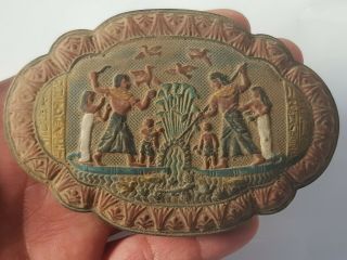Exeptional Extremely Rare Ancient Egyptian Stone Plaque.  Fantastic.  245 Gr.  115 Mm