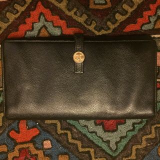 Vintage Chanel Wallet - Black And Gold 