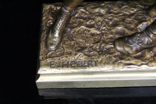 19th C Bronze Boxers / Pugilists Boxing Sculpture - Pierre Eugene Emile Hebert 2