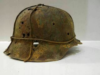 WWII WW2 M42 German CAMO helmet WIRE RARE CAMO 6