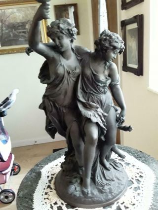 Antique Magnificent Bronze Statue Wine Goddess,  signed By Clodion,  Deniere 5