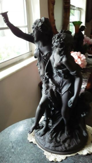Antique Magnificent Bronze Statue Wine Goddess,  signed By Clodion,  Deniere 7