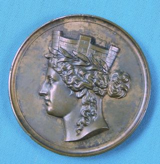 German Germany Ww2 1940 Bronze Table Medal