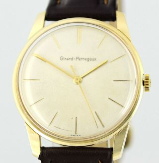 Vintage 1959 Girard Perregaux Solid 9kt 9ct Gold Mens Wrist Watch