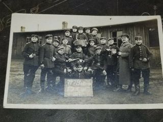 Wwi German Soldier Group Photo Postcard