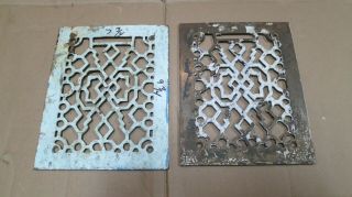 Matching Pair Cast Iron Vent Covers Victorian Craftsman 9 3/4 X 7 3/4